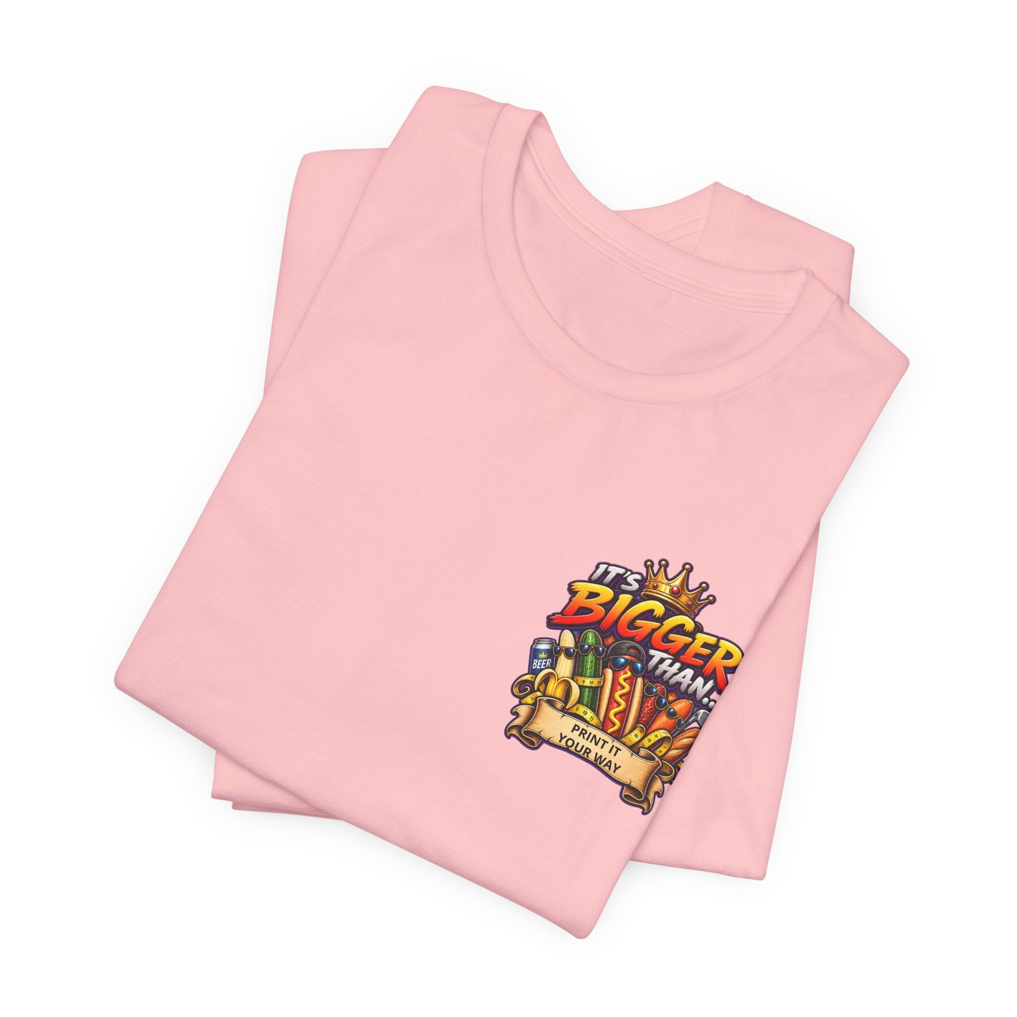 T-Shirt — "It's Bigger Than..." Retro Hot Dog & Snacks Graphic Tee
