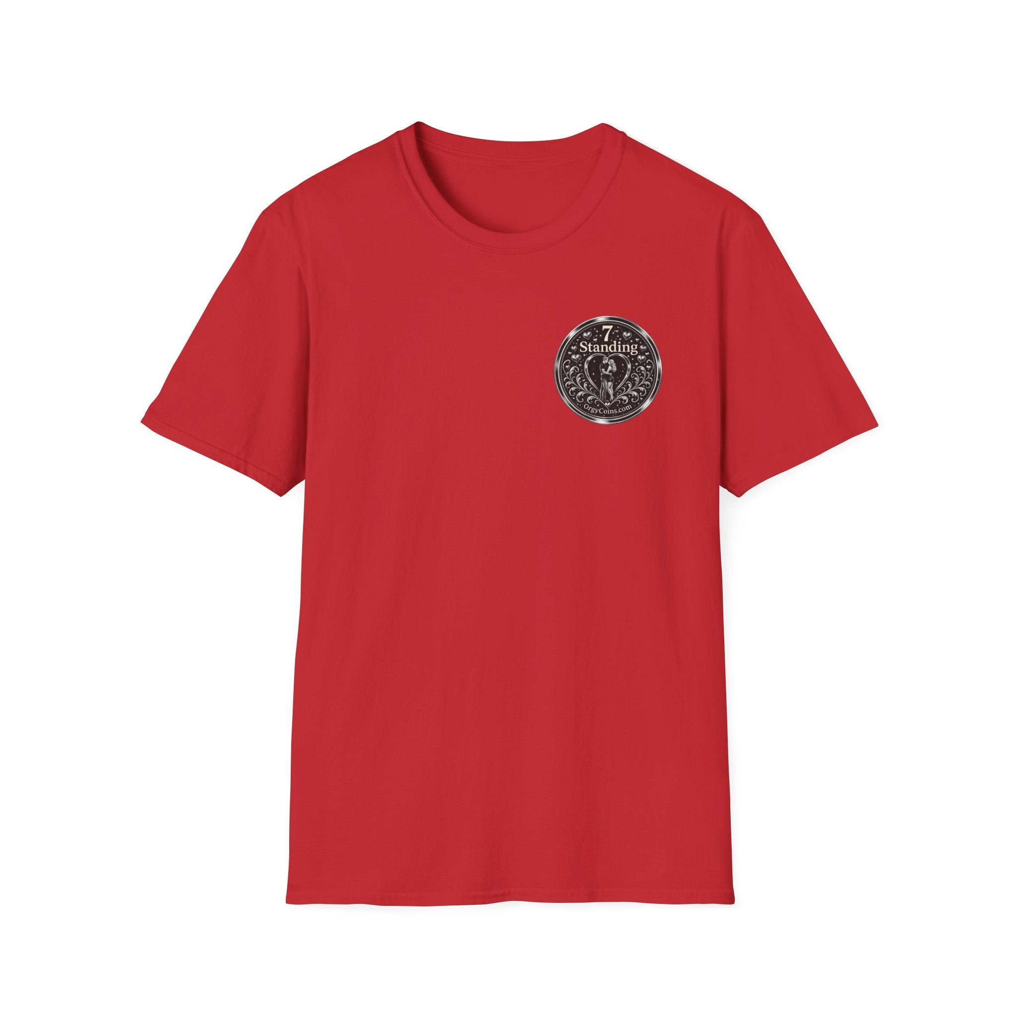 Standing Seven Orgy Coin Graphic T-Shirt