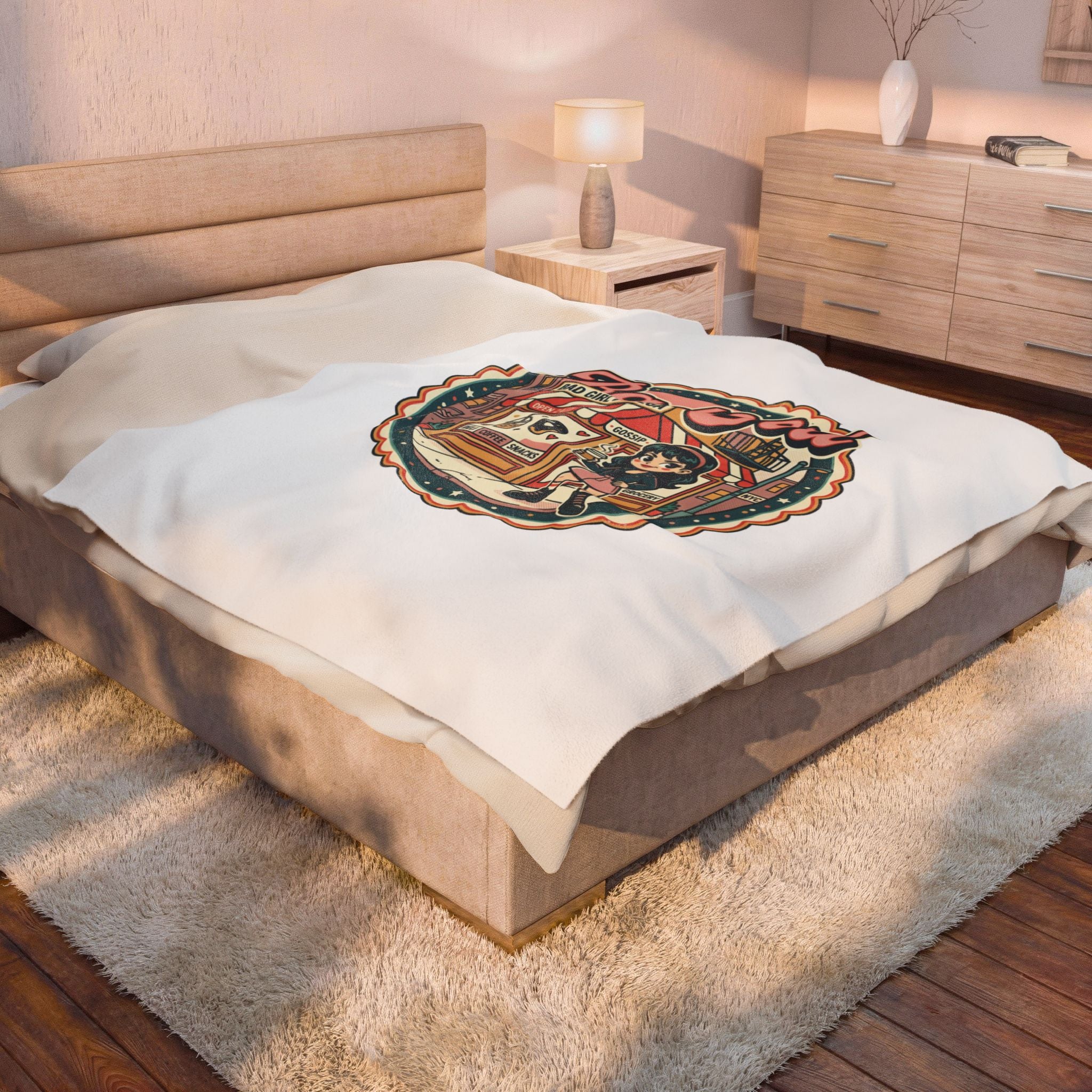 Bad Girl Bodega Plush Blanket | NYC bodega, Y2K deli sign, Spanglish vibes