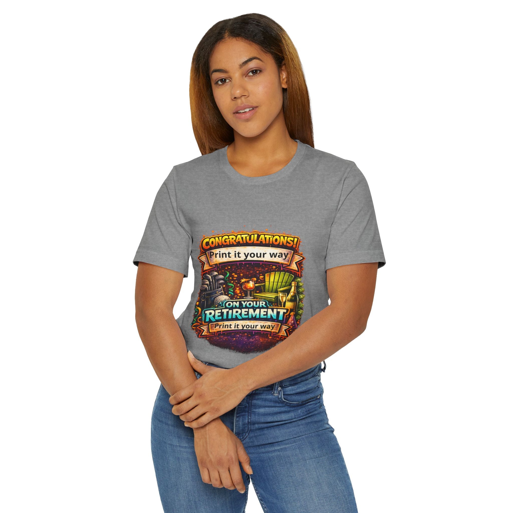 Retirement Congratulations T-Shirt — "Print it Your Way" Celebration Tee