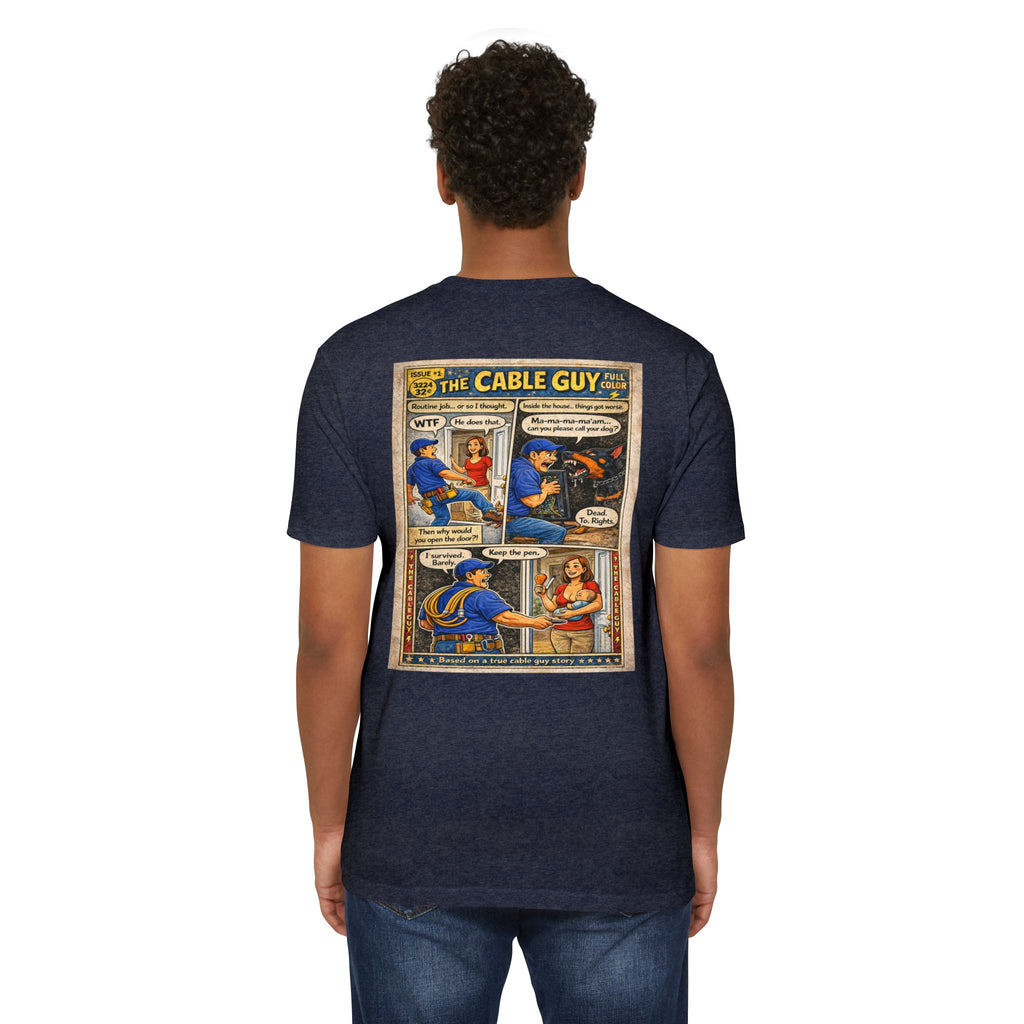 Cable Guy Comic T-Shirt — Funny Retro Pop Art Tee