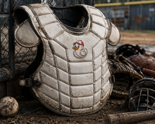 Baseball Duck Die-Cut Transparent Outdoor Sticker — Waterproof Vinyl