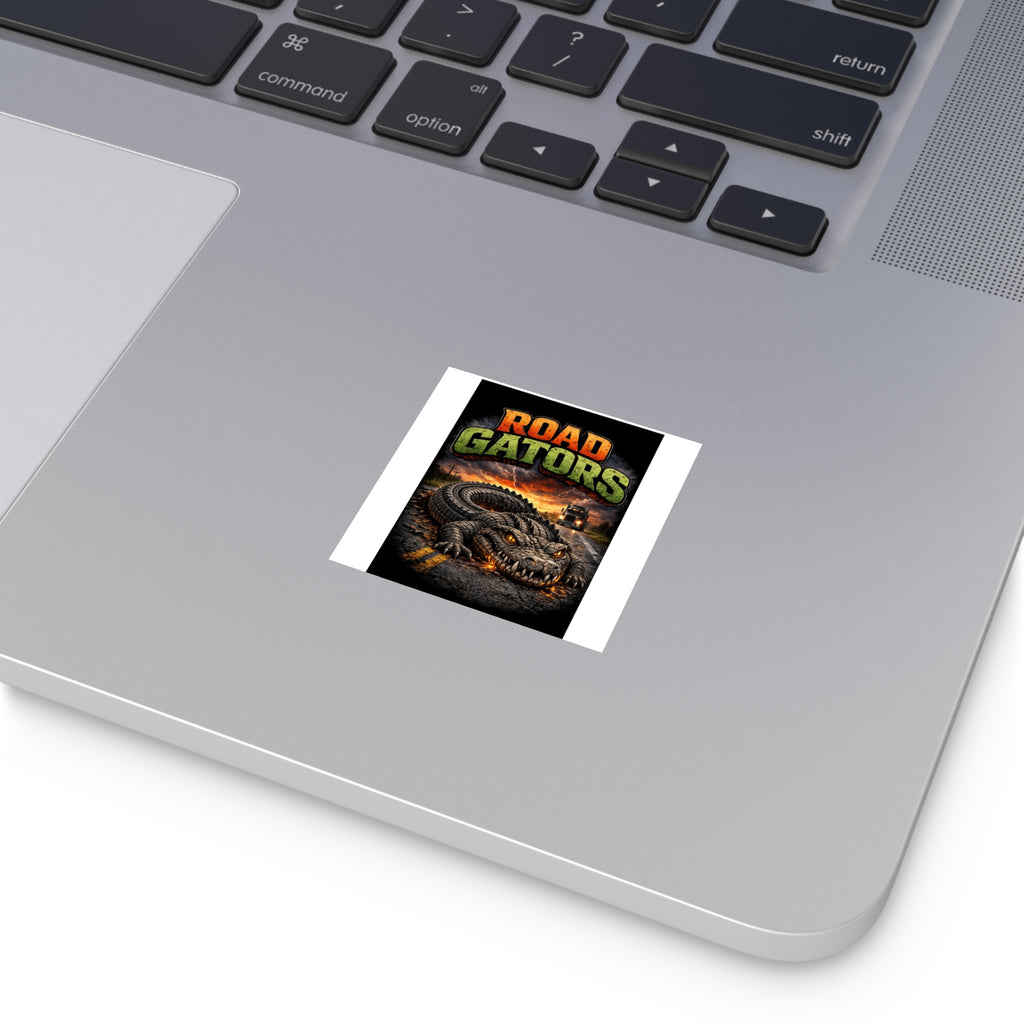 Road Gators Square Sticker — Heavy-Duty Indoor/Outdoor Vinyl