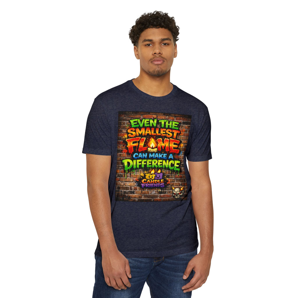 Inspirational Tee: "Even the Smallest Flame Can Make a Difference" Graphic T-Shirt