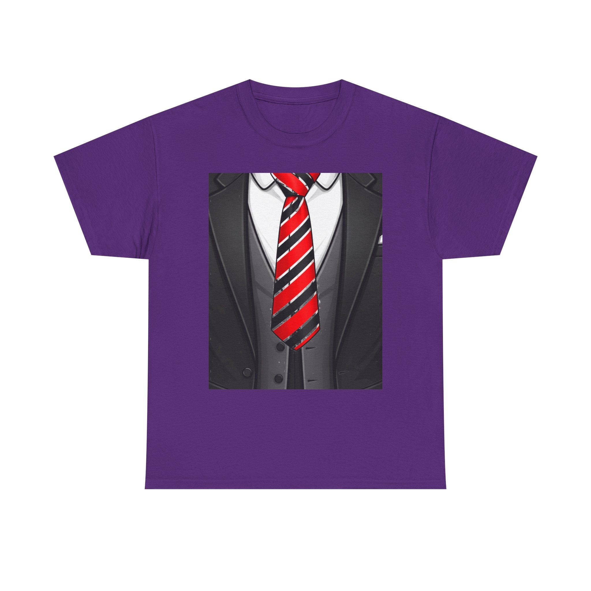 Suit & Red Striped Tie Graphic Tee