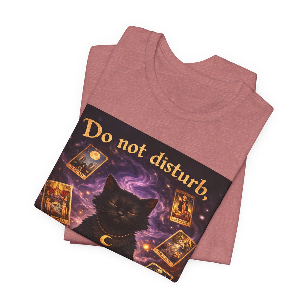 Do Not Disturb Cat Coffee Tee — Mystic Black Cat Tarot T-Shirt