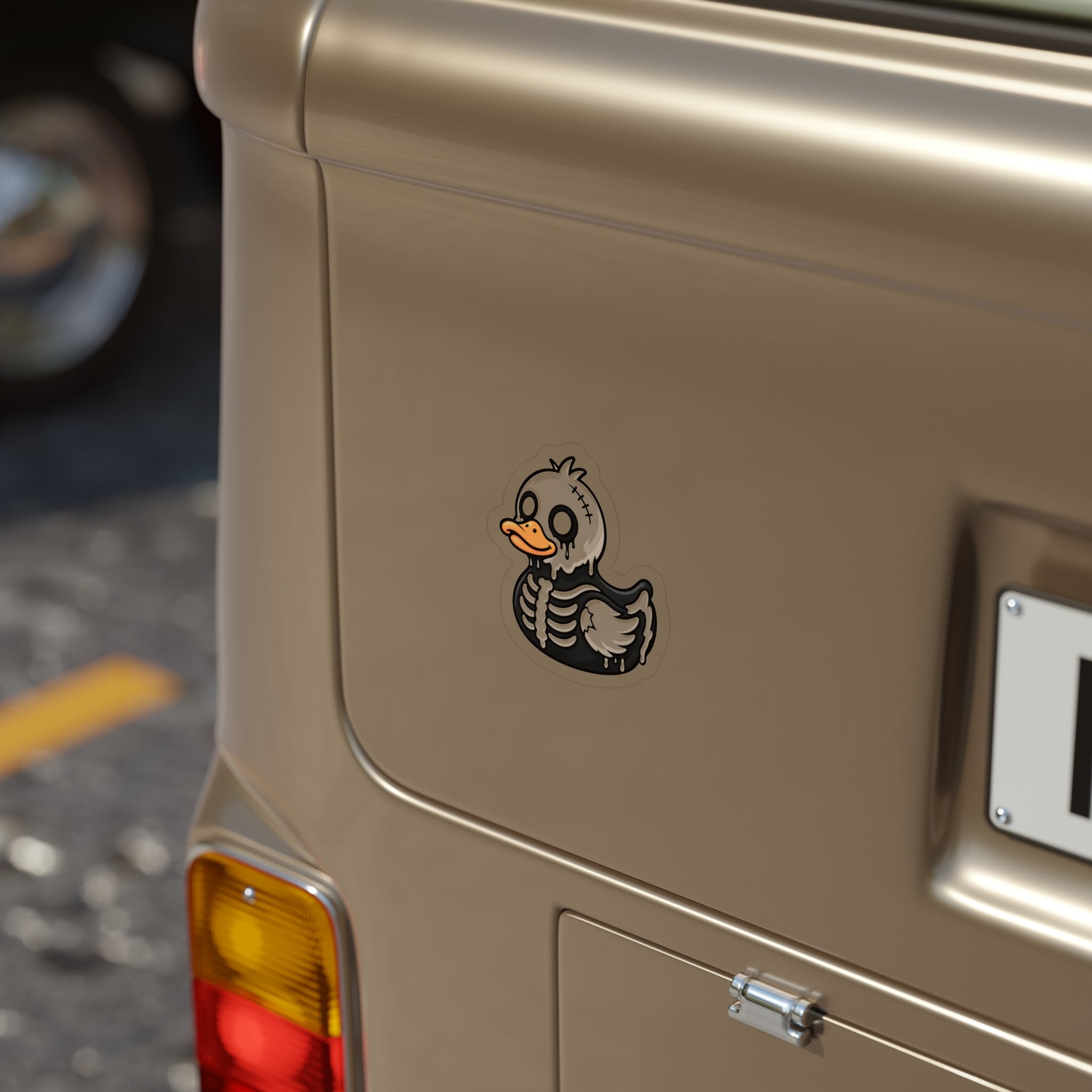 Gothic Skeleton Duck Die-Cut Outdoor Sticker