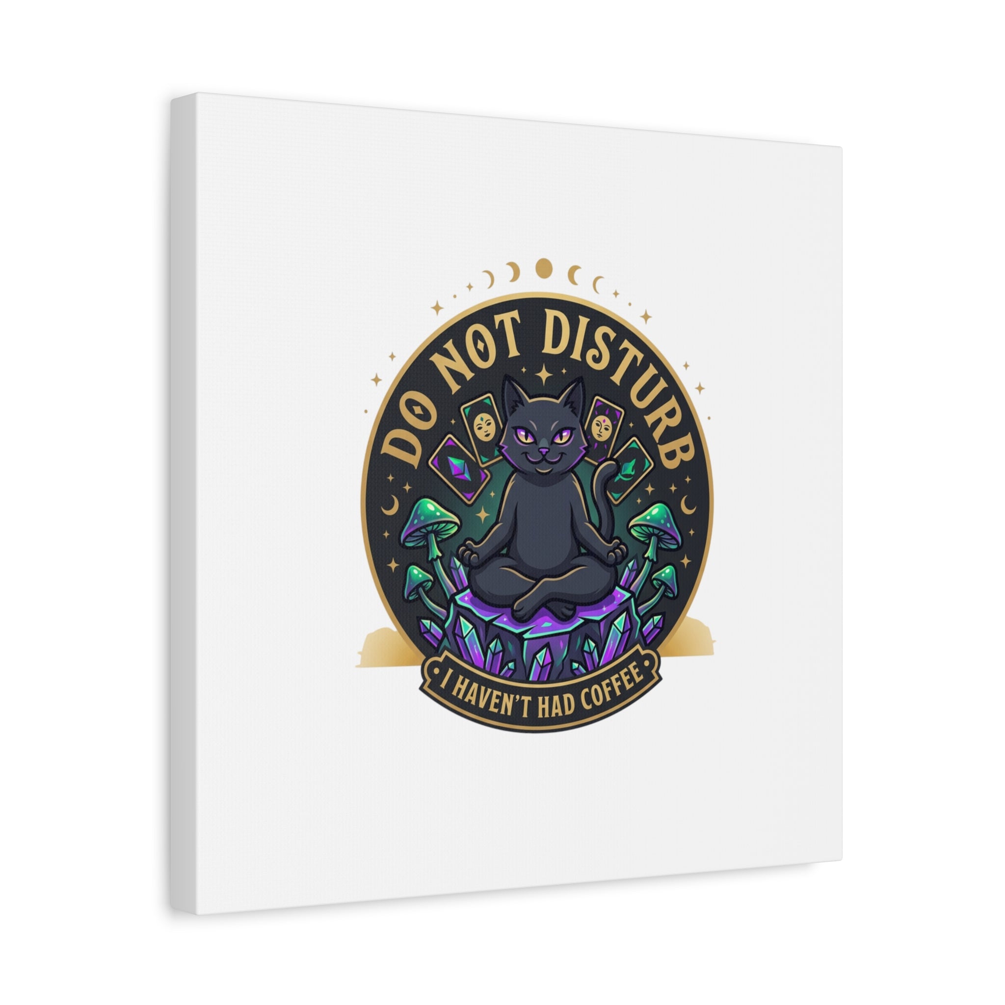 Do Not Disturb Cat Meditation Matte Canvas | witchy, goblincore
