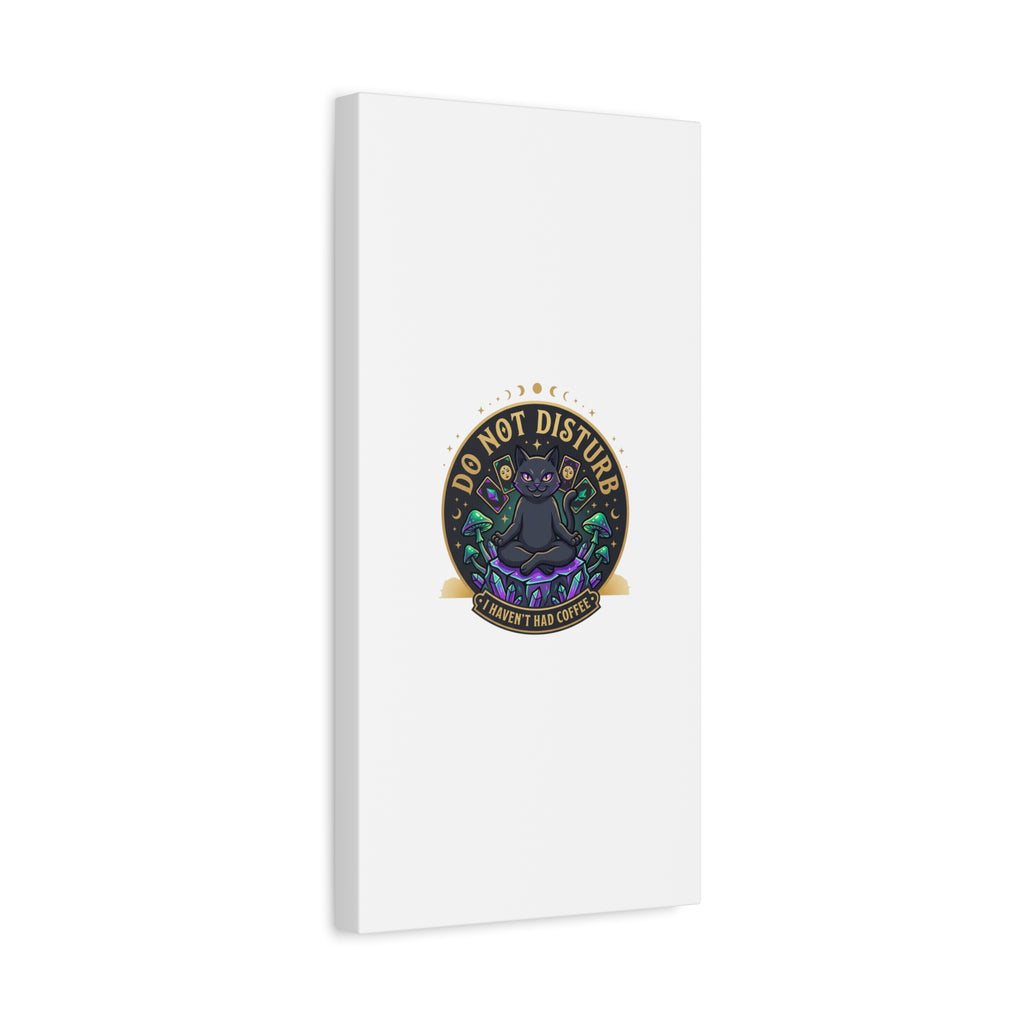 Do Not Disturb Cat Meditation Matte Canvas | witchy, goblincore