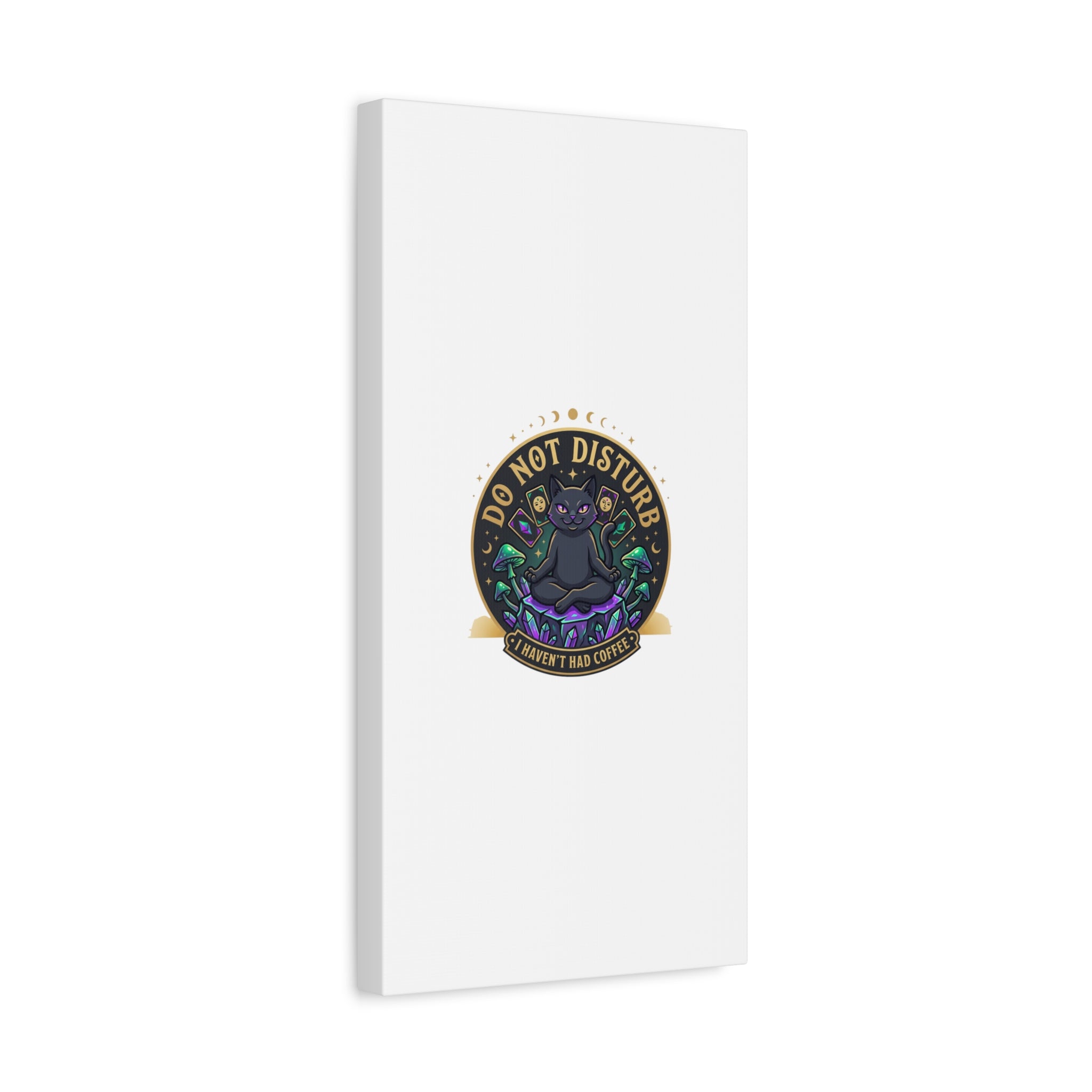 Do Not Disturb Cat Meditation Matte Canvas | witchy, goblincore