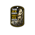Sticker — 'Taking No Chances Equals No Success' Mountain Goat Motivational Kiss-Cut Sticker