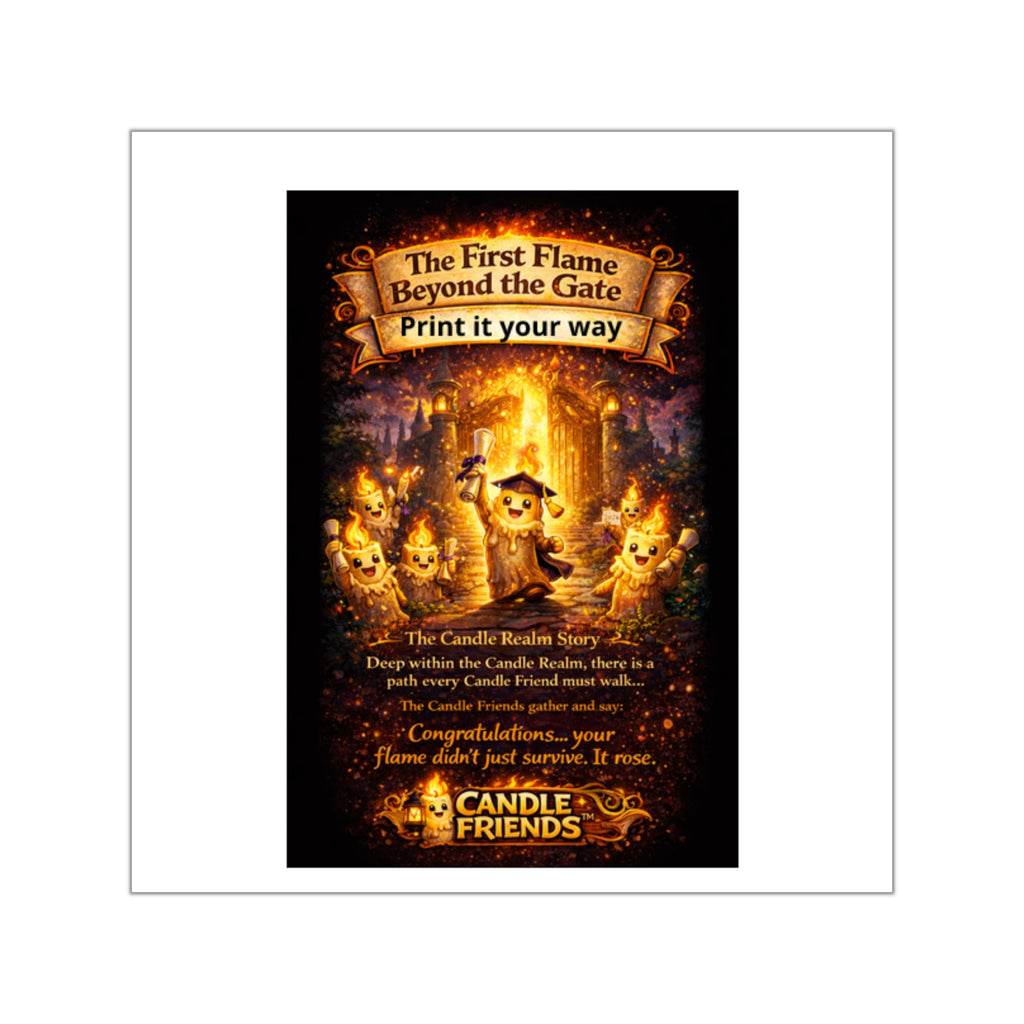 Candle Friends 'The First Flame Beyond the Gate' Square Vinyl Sticker