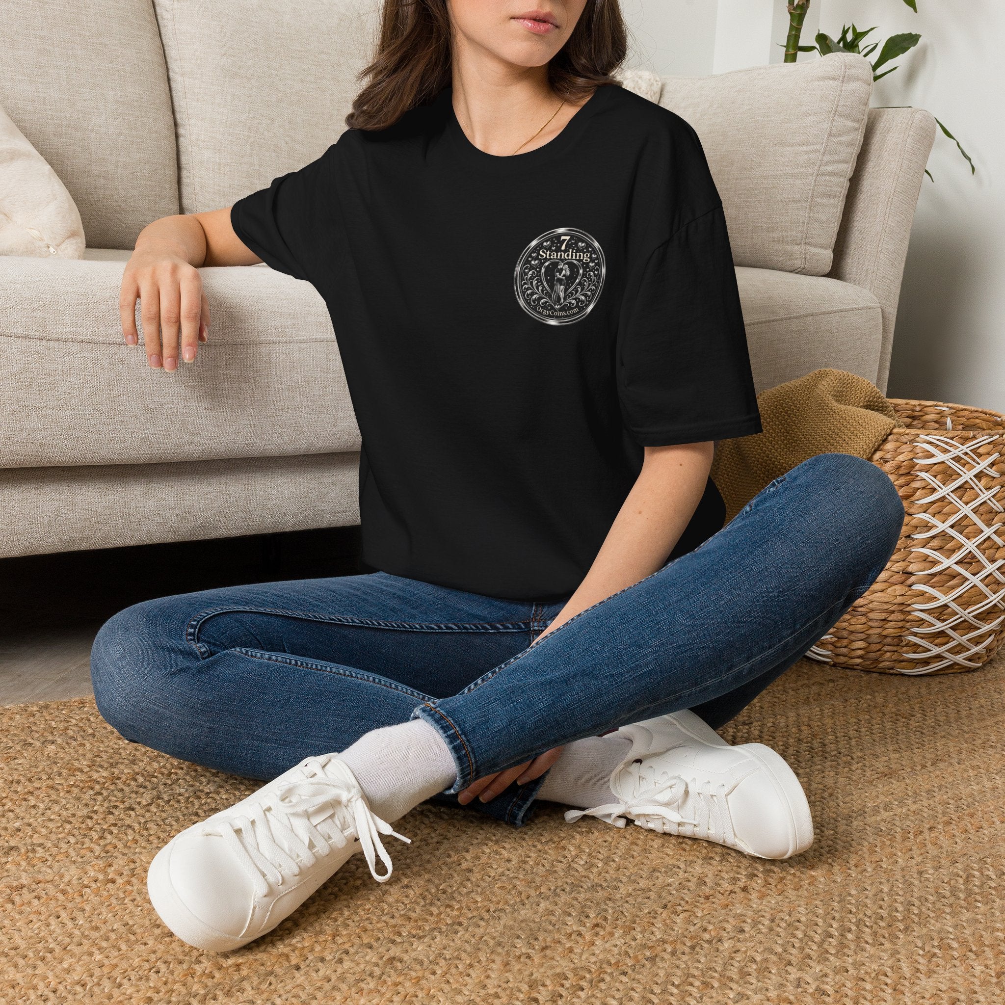 Standing Seven Orgy Coin Graphic T-Shirt