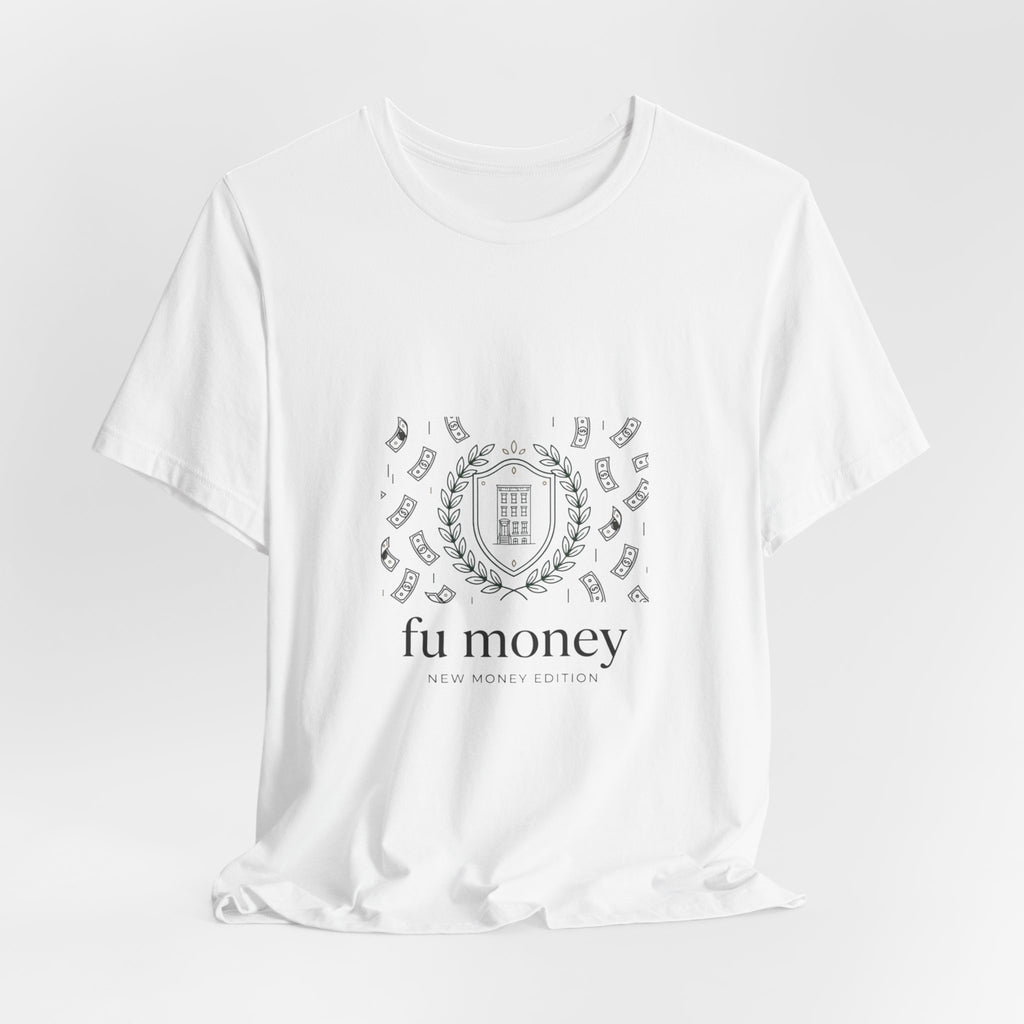 fu money Crest Tee | old money minimalist, serif monochrome