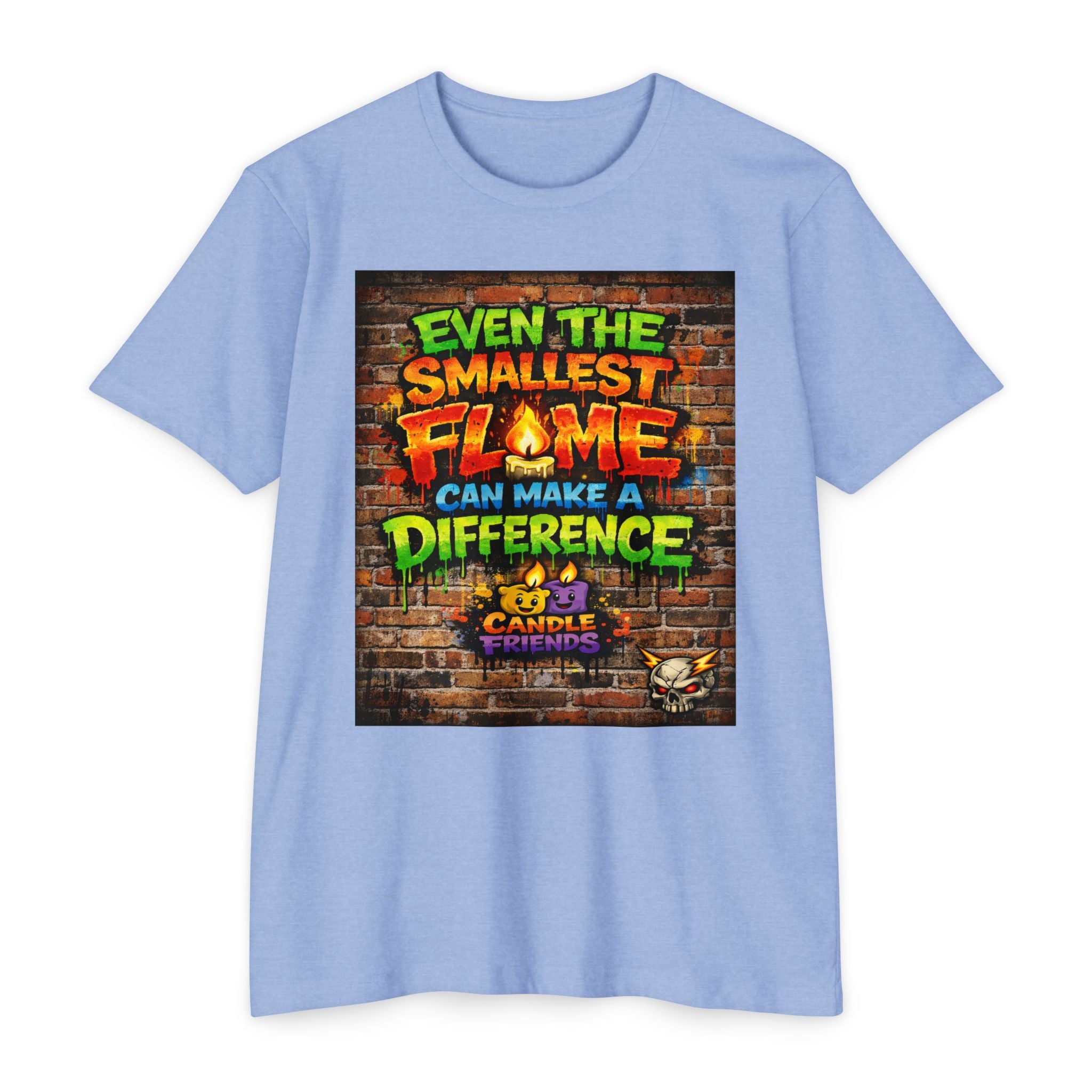 Inspirational Tee: "Even the Smallest Flame Can Make a Difference" Graphic T-Shirt