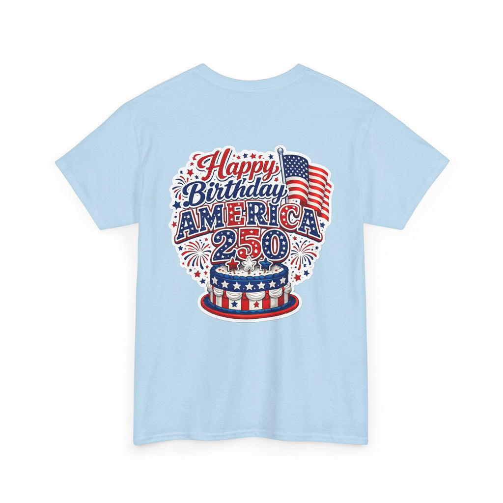 American Flag Hot Air Balloon Tee — "Happy Birthday America 250" Patriotic T-Shirt