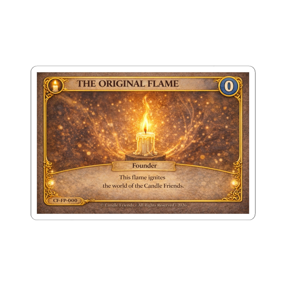 000 "The Original Flame" Trading Card Art Sticker