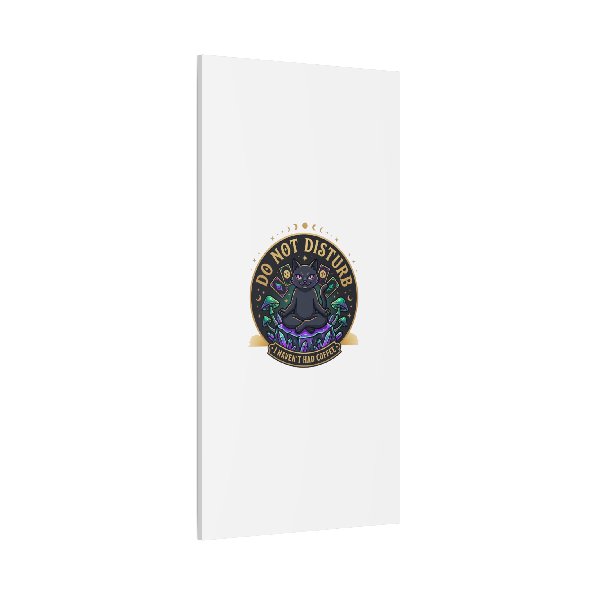 Do Not Disturb Cat Meditation Matte Canvas | witchy, goblincore