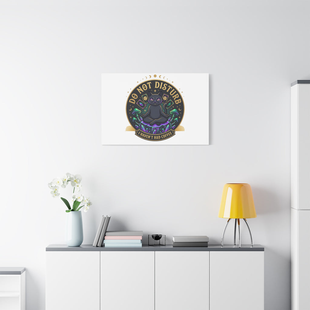 Do Not Disturb Cat Meditation Matte Canvas | witchy, goblincore