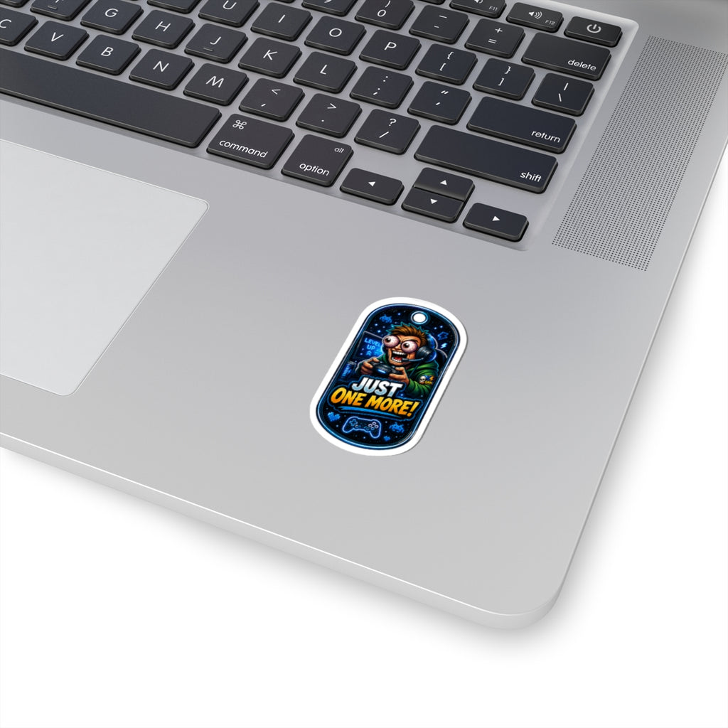 Just One More! Gamer Sticker — Funny Video Game Controller Kiss-Cut Decal