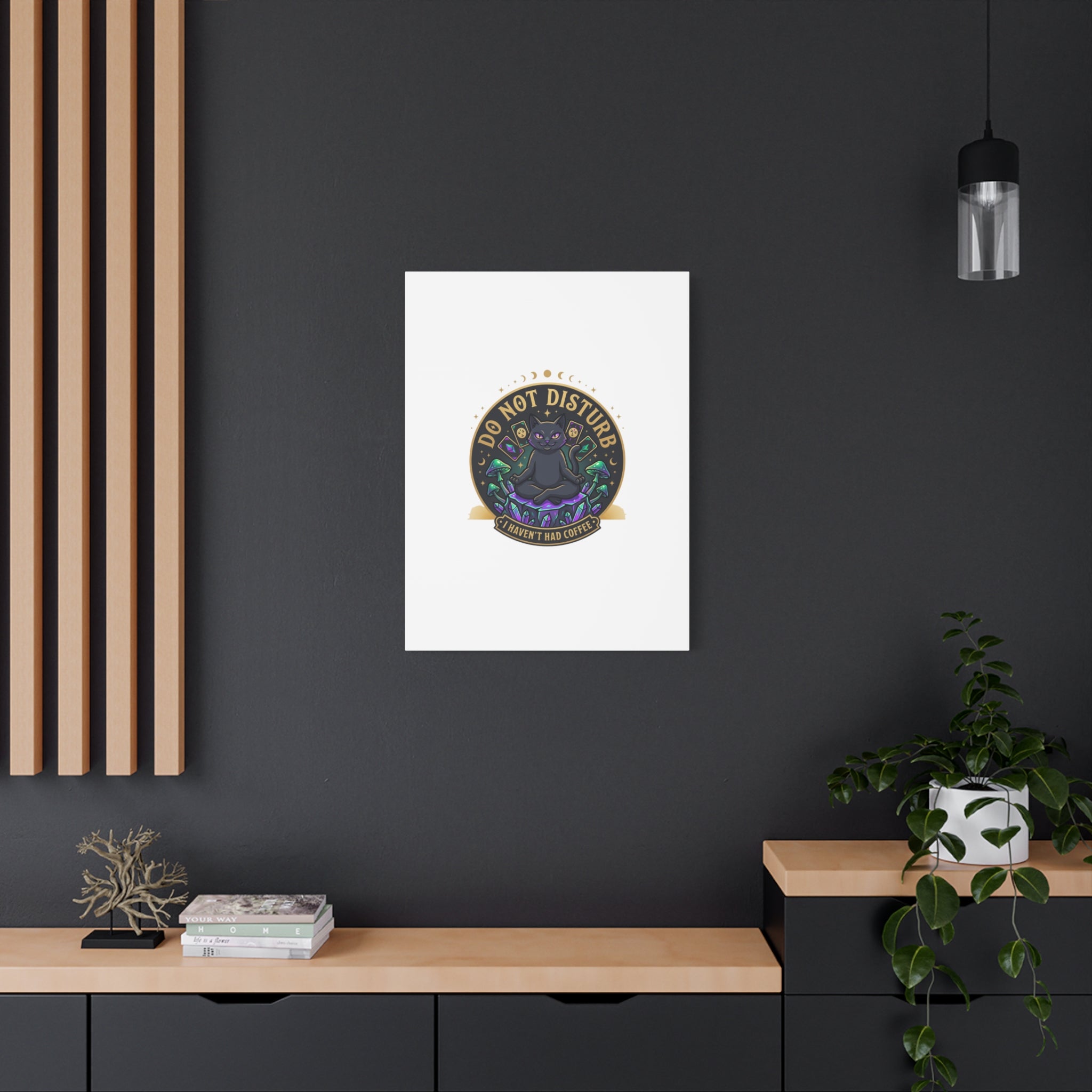 Do Not Disturb Cat Meditation Matte Canvas | witchy, goblincore