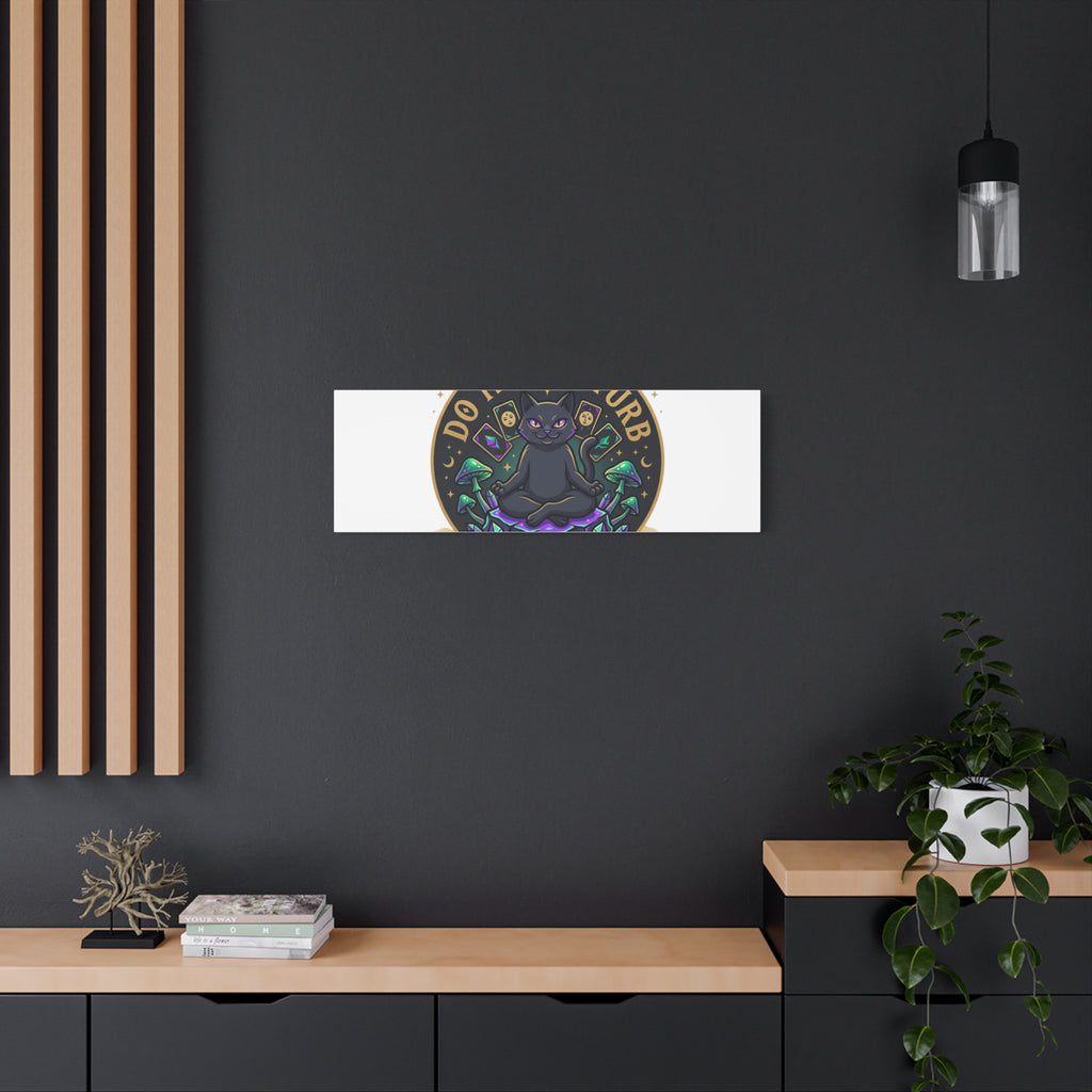 Do Not Disturb Cat Meditation Matte Canvas | witchy, goblincore