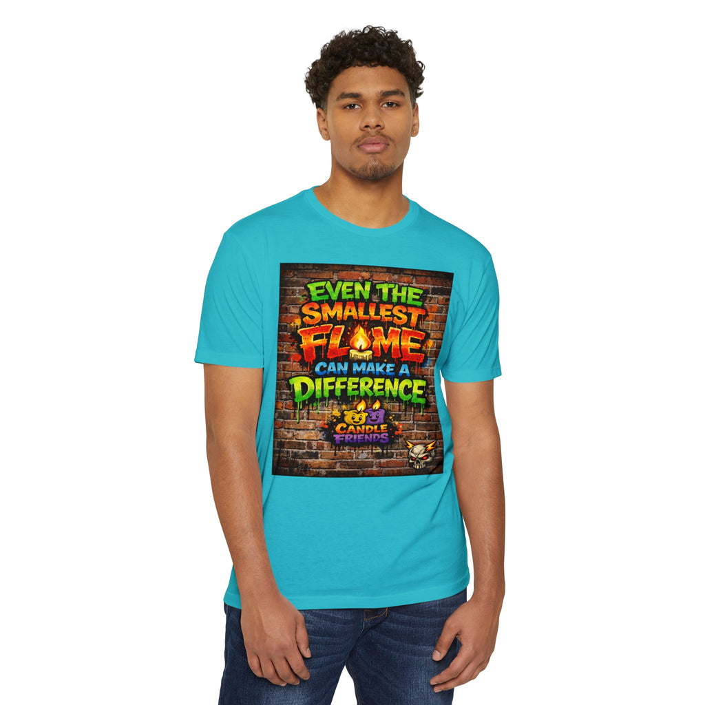 Inspirational Tee: "Even the Smallest Flame Can Make a Difference" Graphic T-Shirt