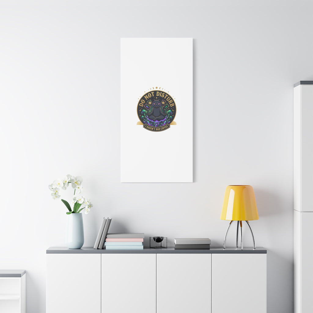 Do Not Disturb Cat Meditation Matte Canvas | witchy, goblincore