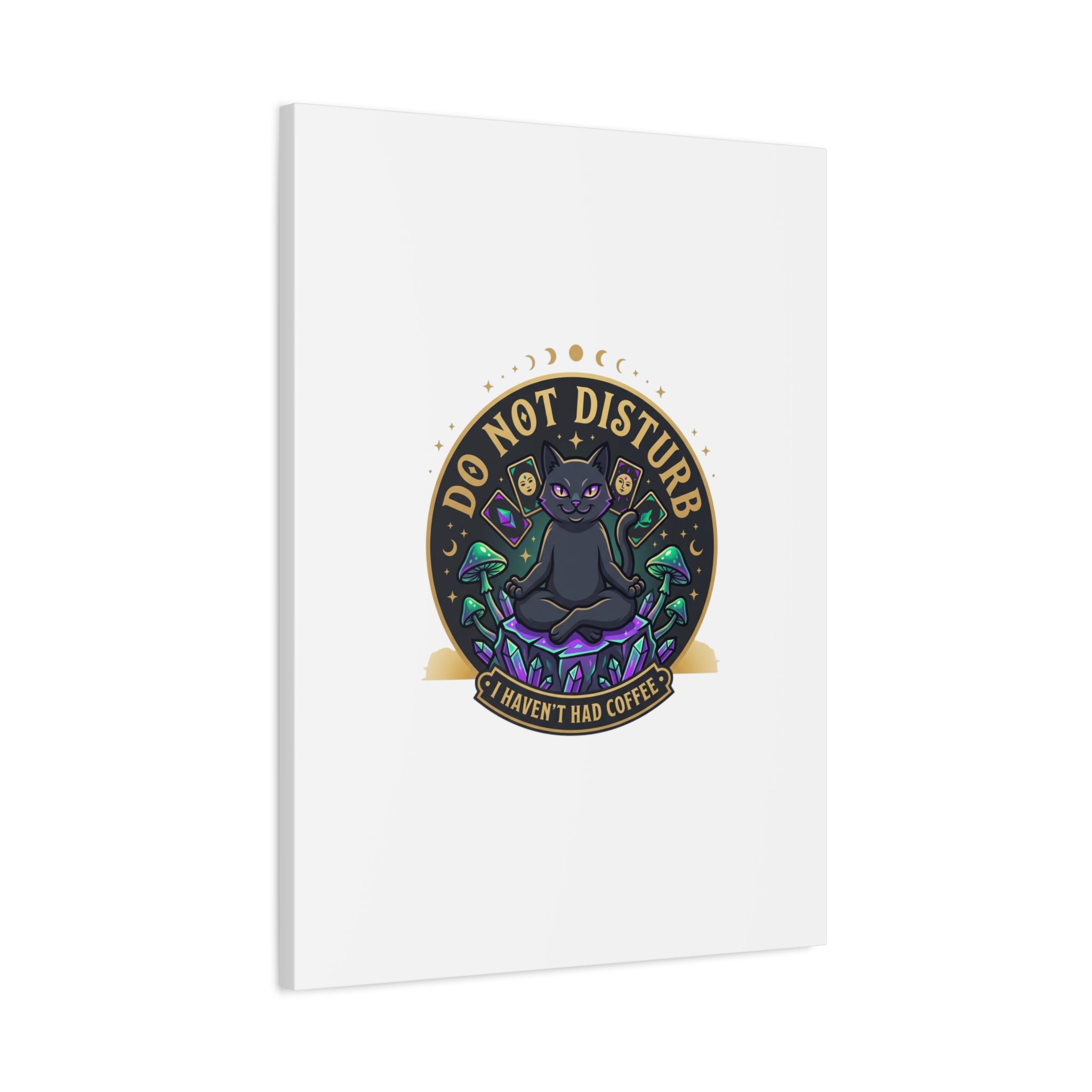 Do Not Disturb Cat Meditation Matte Canvas | witchy, goblincore