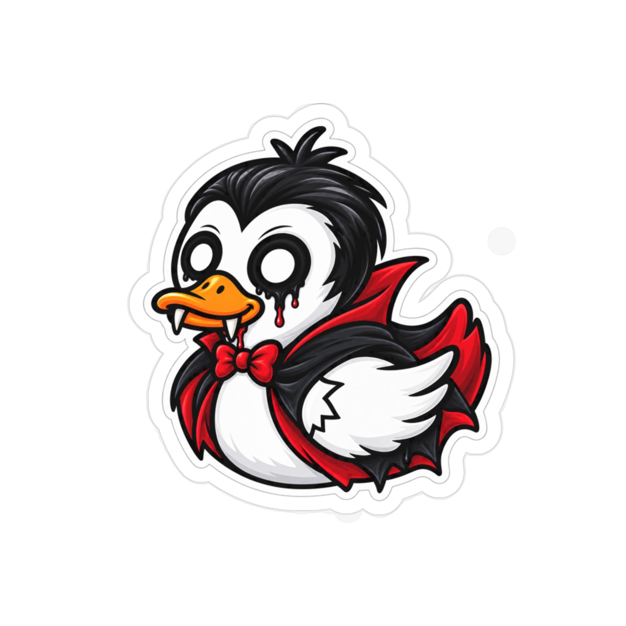 Vampire Duck Die-Cut Outdoor Sticker🧛— Love at First Bite! 🦆🩸