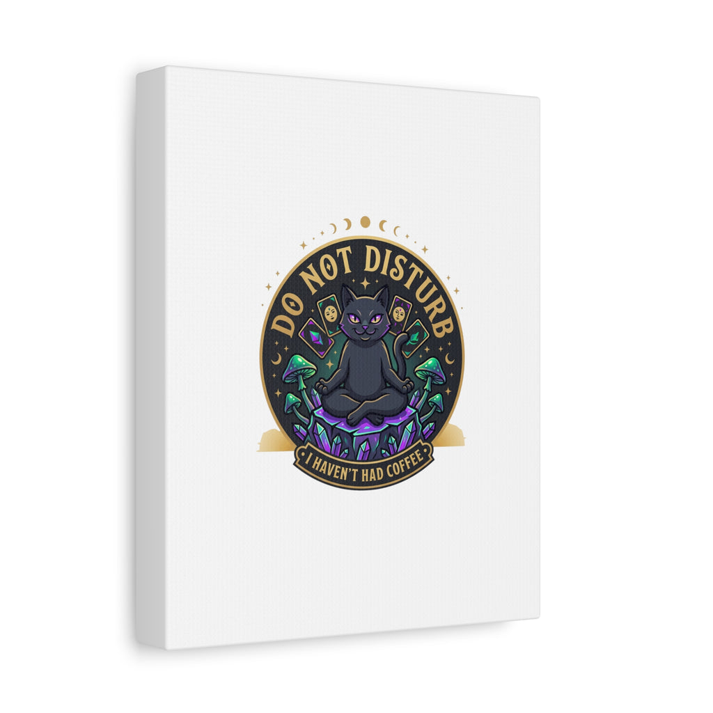 Do Not Disturb Cat Meditation Matte Canvas | witchy, goblincore