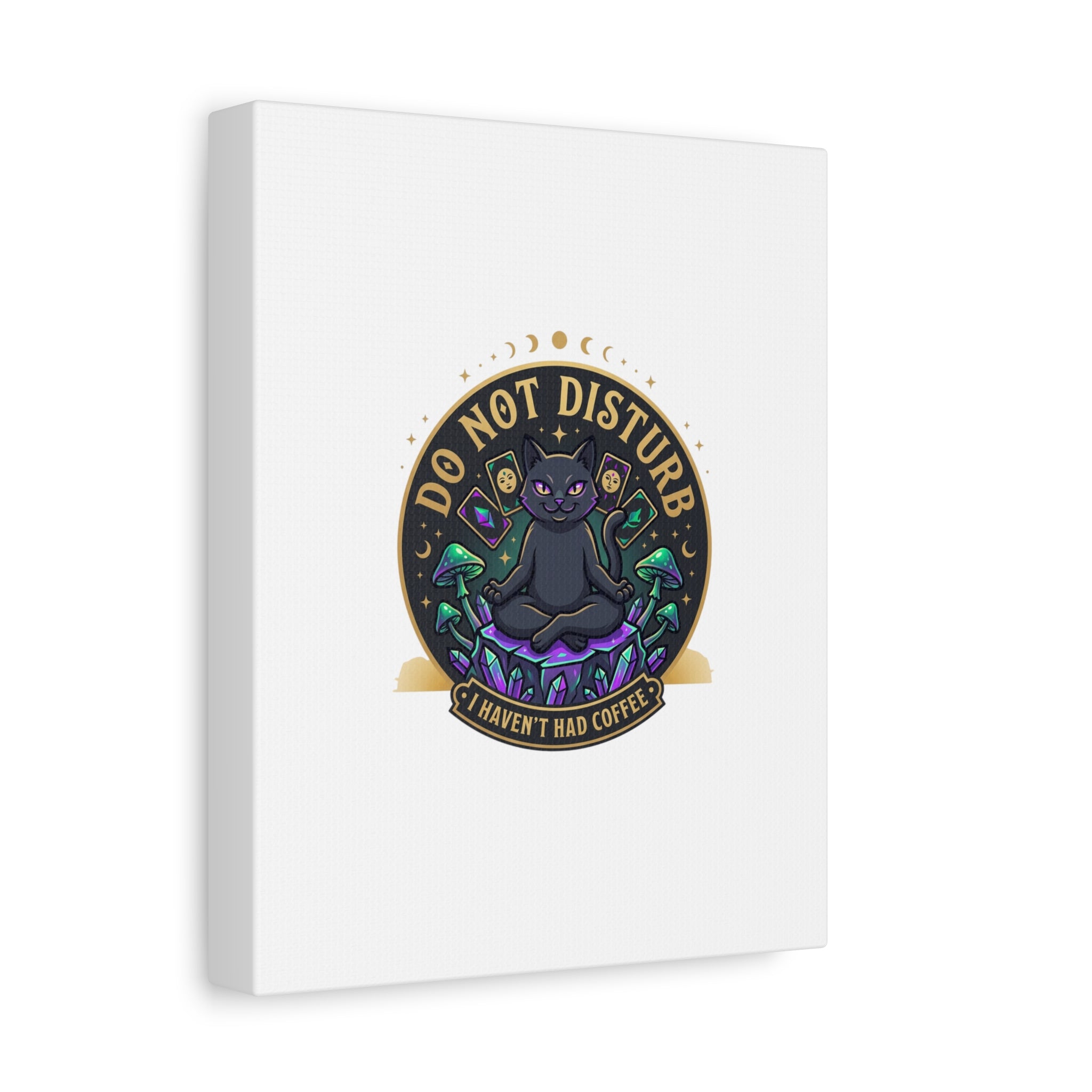 Do Not Disturb Cat Meditation Matte Canvas | witchy, goblincore