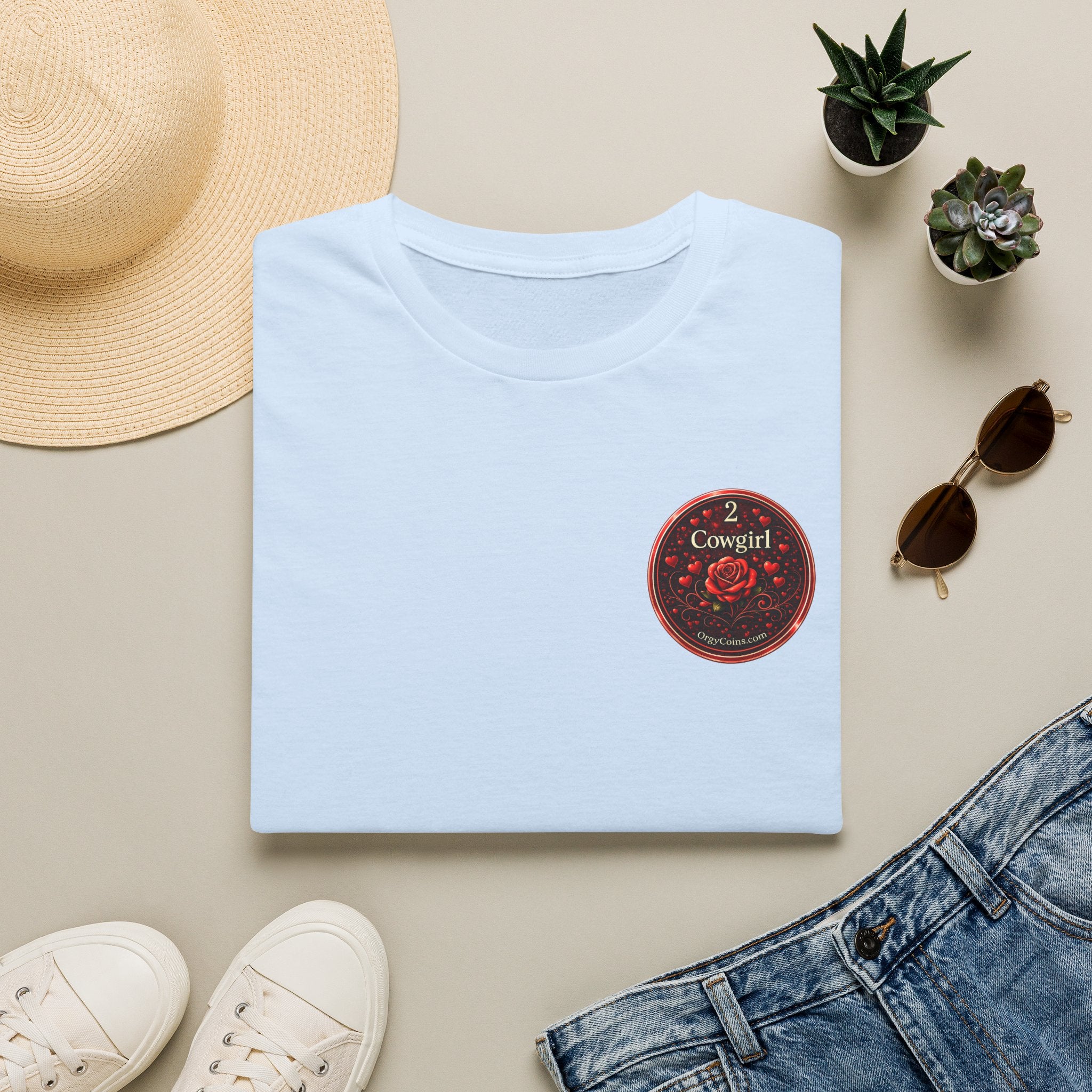 Cowgirl Rose Badge T-Shirt – Orgy Coin 2
