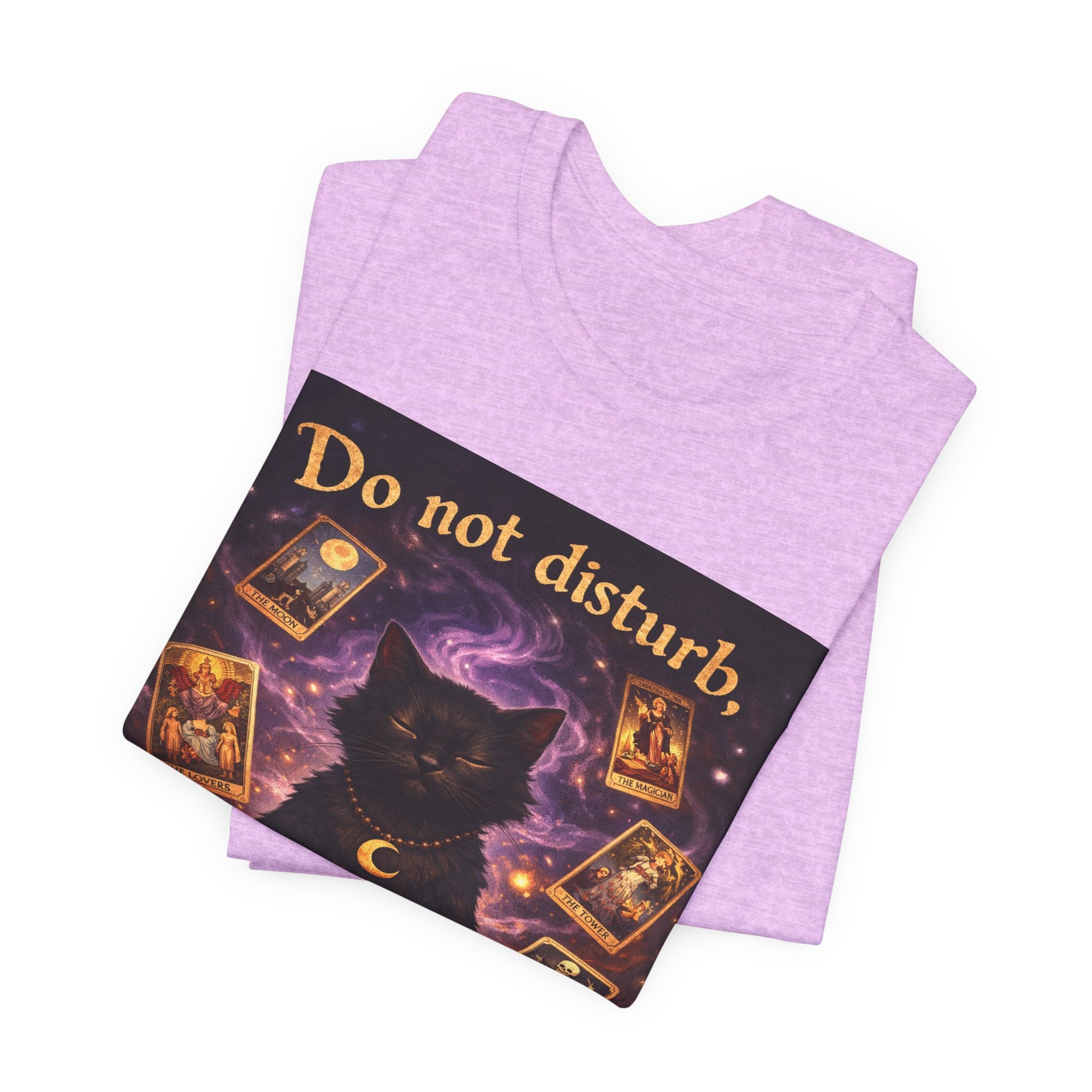 Do Not Disturb Cat Coffee Tee — Mystic Black Cat Tarot T-Shirt