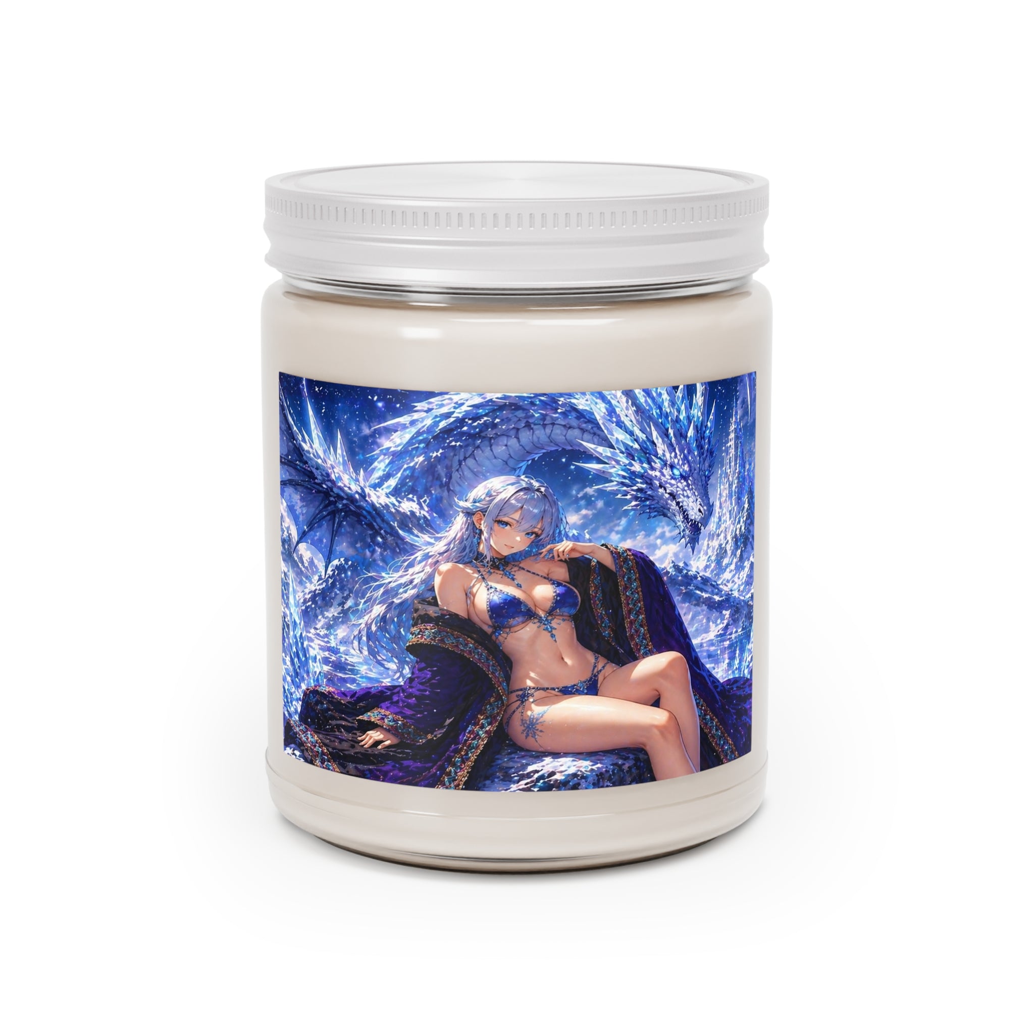 9oz Soy Candle — Girls of the Cloak Blue Ice Goddess Aromatic Candle