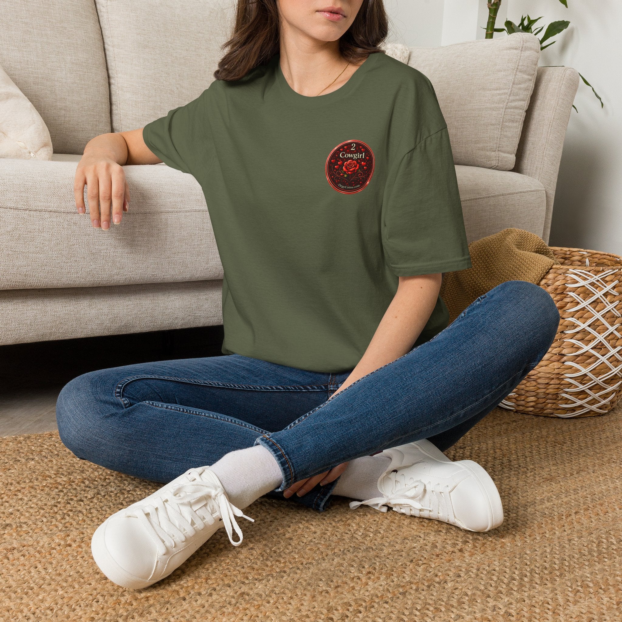 Cowgirl Rose Badge T-Shirt – Orgy Coin 2