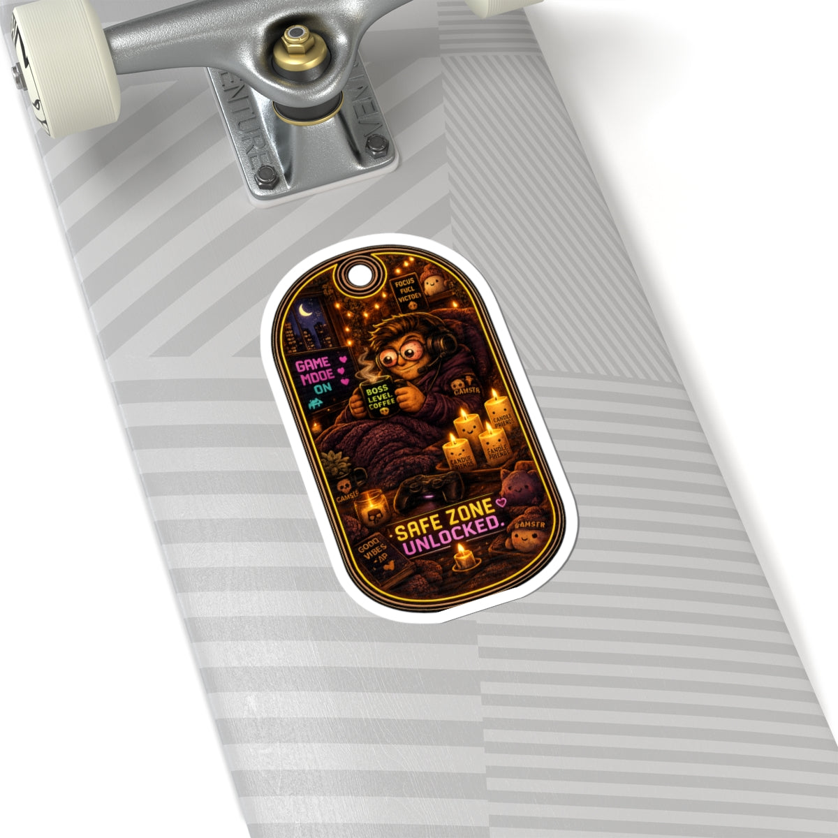 Cozy Safe Zone Unlocked Gaming Sticker — Cozy Gamer Chill Vibes