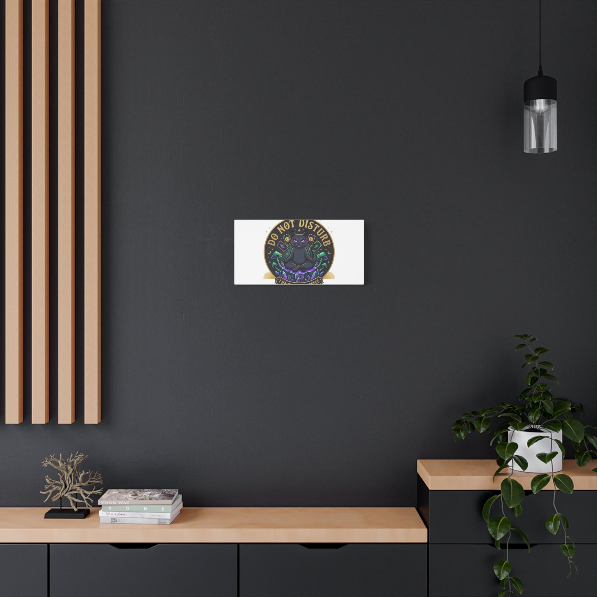 Do Not Disturb Cat Meditation Matte Canvas | witchy, goblincore