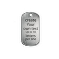 Custom Dog Tag Vinyl Decal — Personalized Text Sticker (Up to 10 Letters/Line)