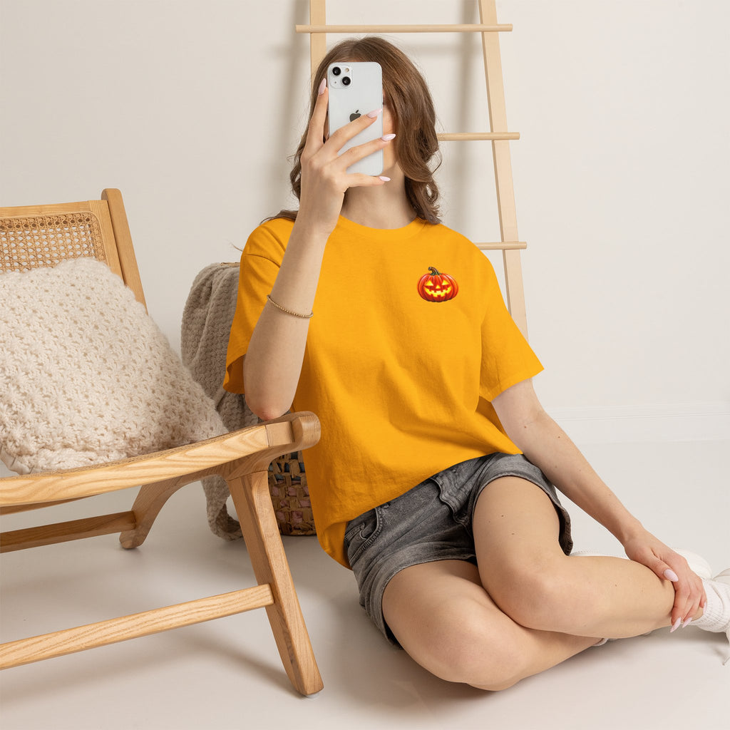 Halloween Raccoon Tee — Cute Jack-o'-Lantern "Happy Halloween" Shirt