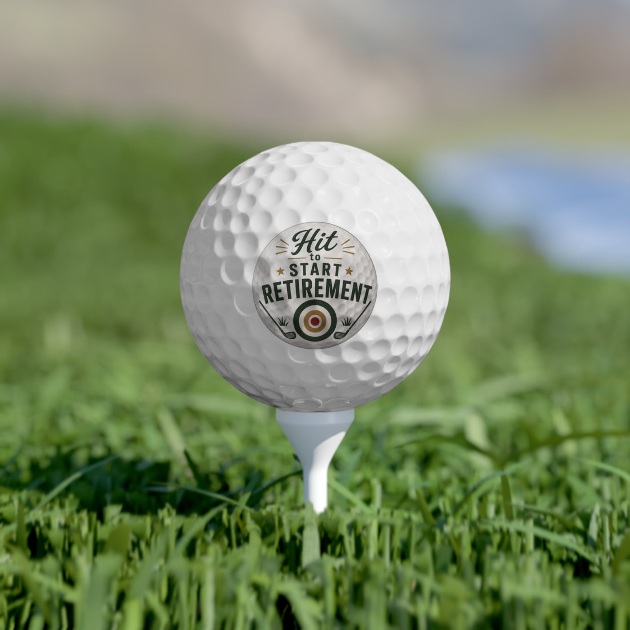 Start your Retirement with a swing. Golf Balls, 6pcs