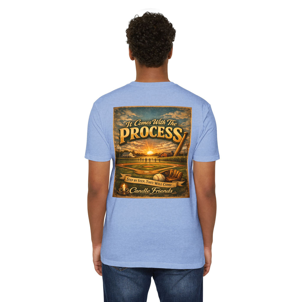 It Comes With The Process T-Shirt — Vintage Sunset 'Step By Step' Graphic Tee