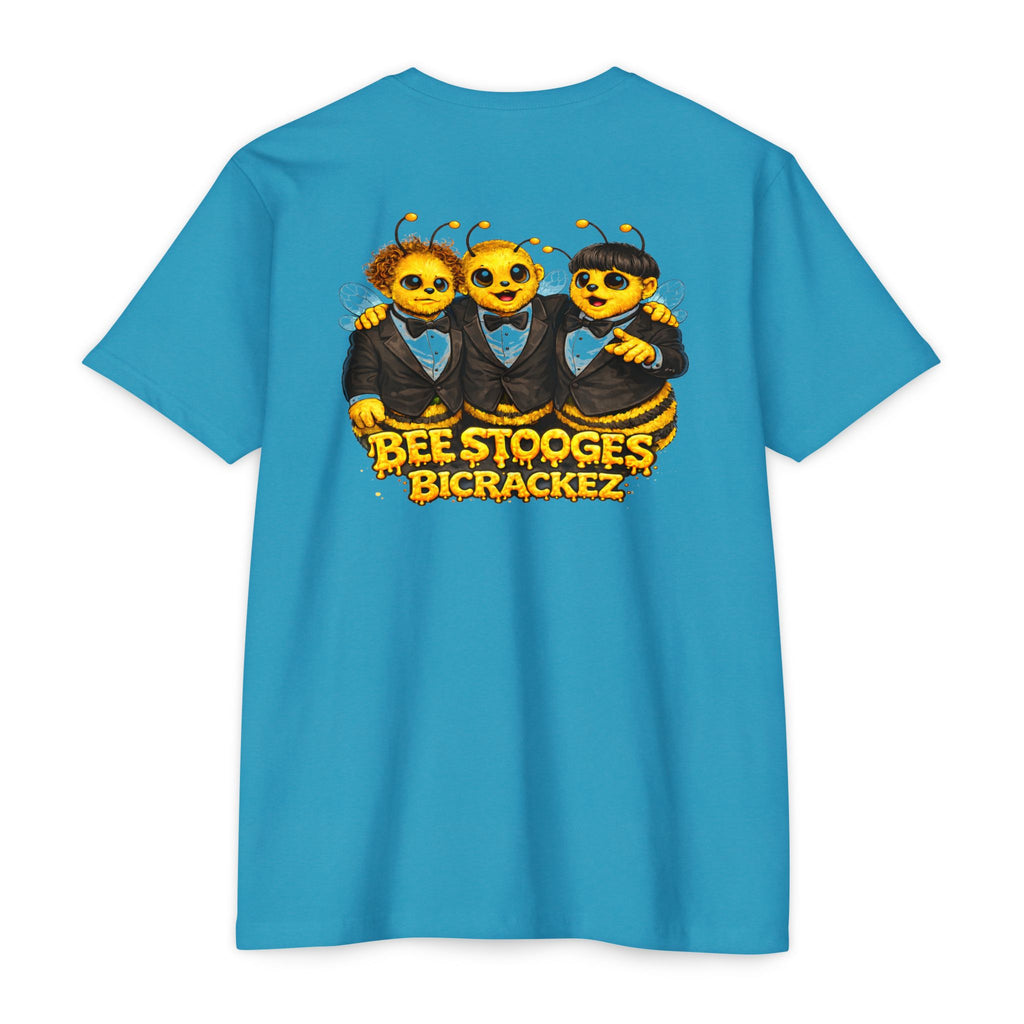 Bee Stooges Graphic T-Shirt — Bee Costume Trio "Bee Crackez" Vintage Band Tee