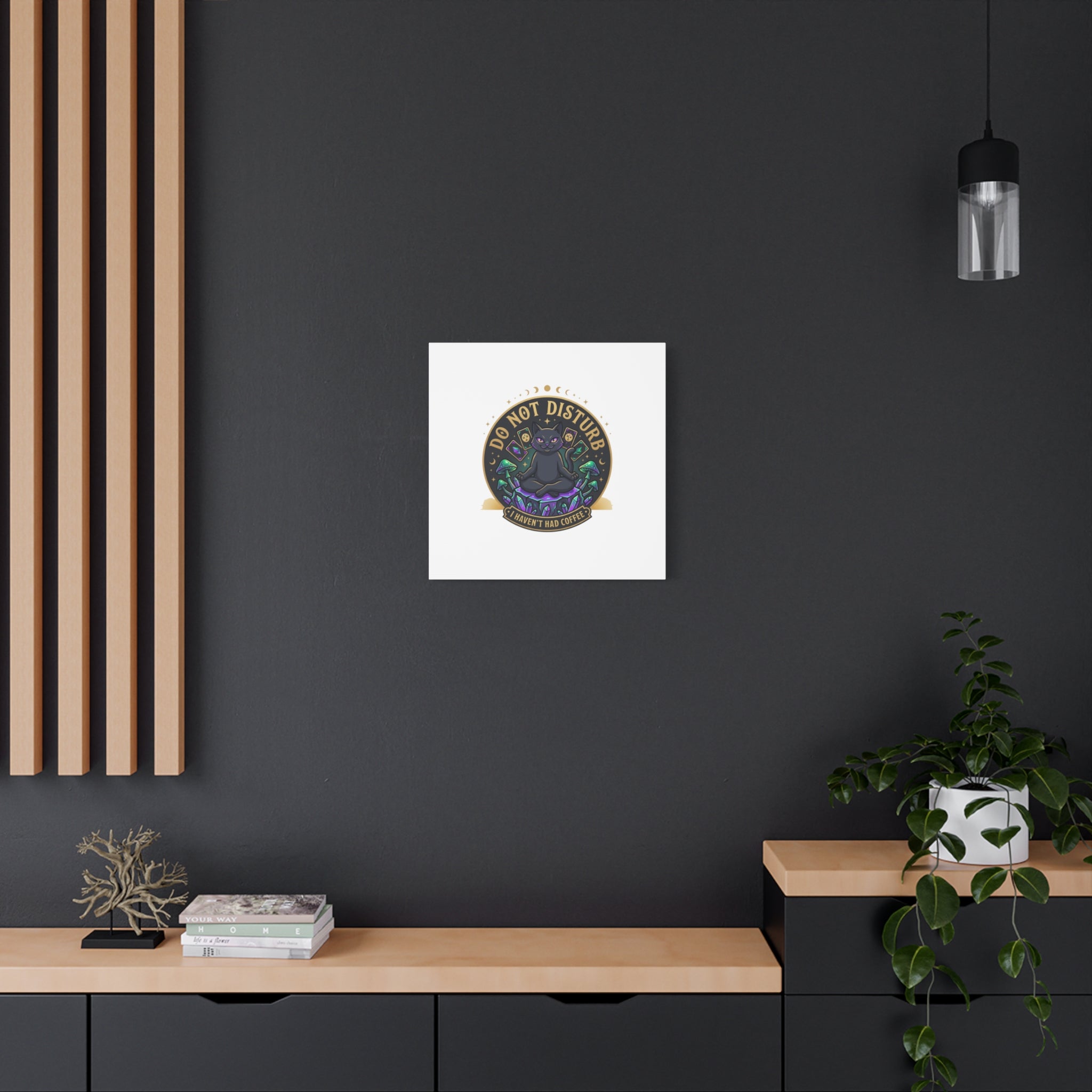 Do Not Disturb Cat Meditation Matte Canvas | witchy, goblincore