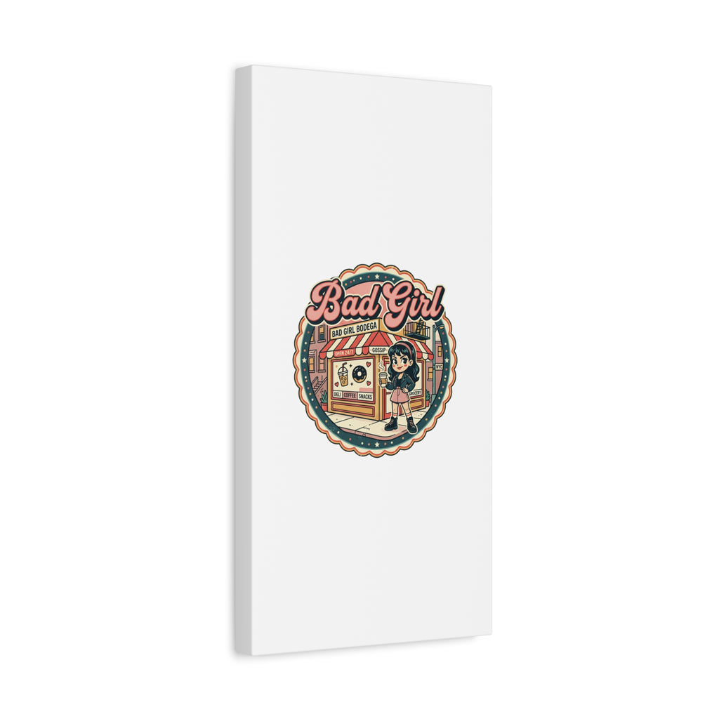 Bad Girl Bodega Canvas Print | Bodega, NYC, Y2K Corner Store Art