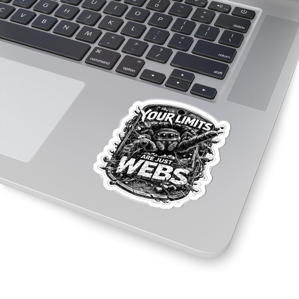 4th wall break Spider Noir inspired Motivational Sticker — "Your Limits Are Just Webs" Kiss-Cut Decal