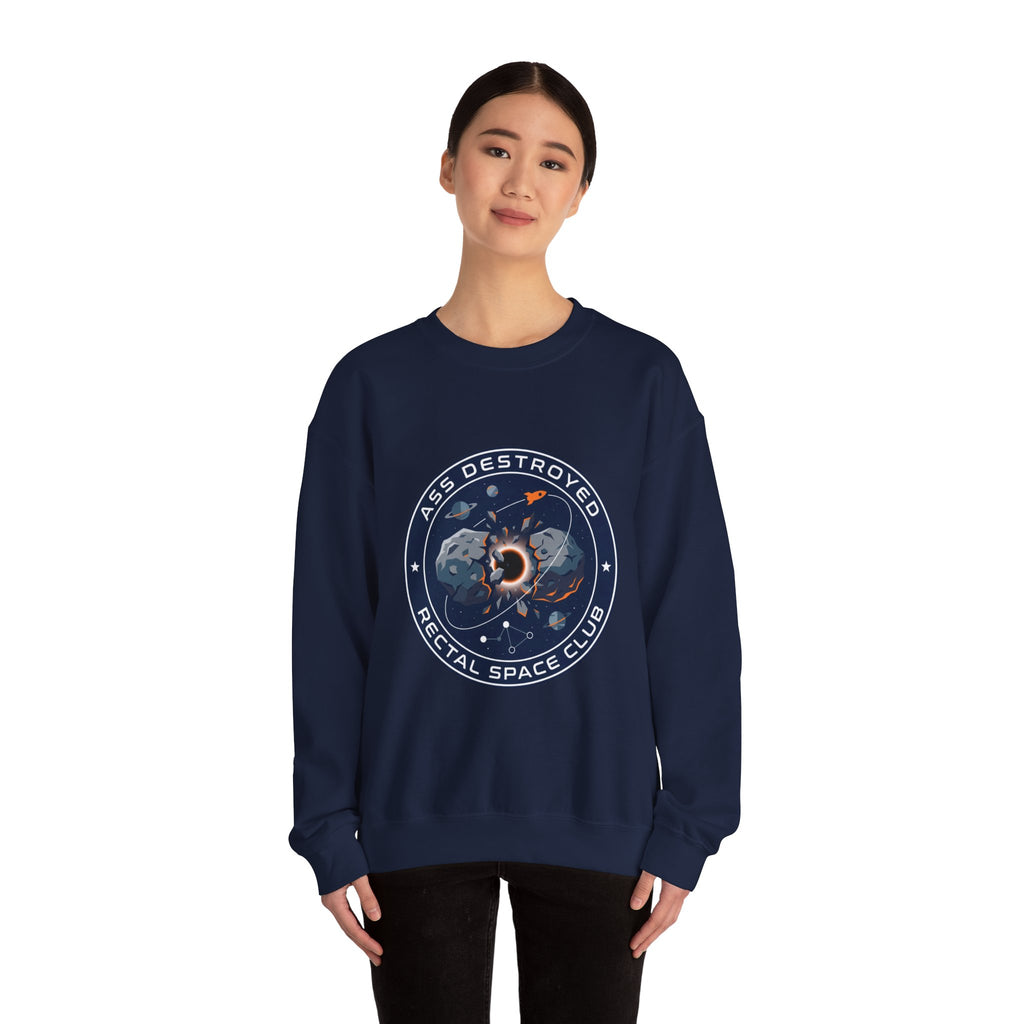 Mission Patch Cosmic Rocket Crewneck, space astronaut, mission patch, hard sci-fi