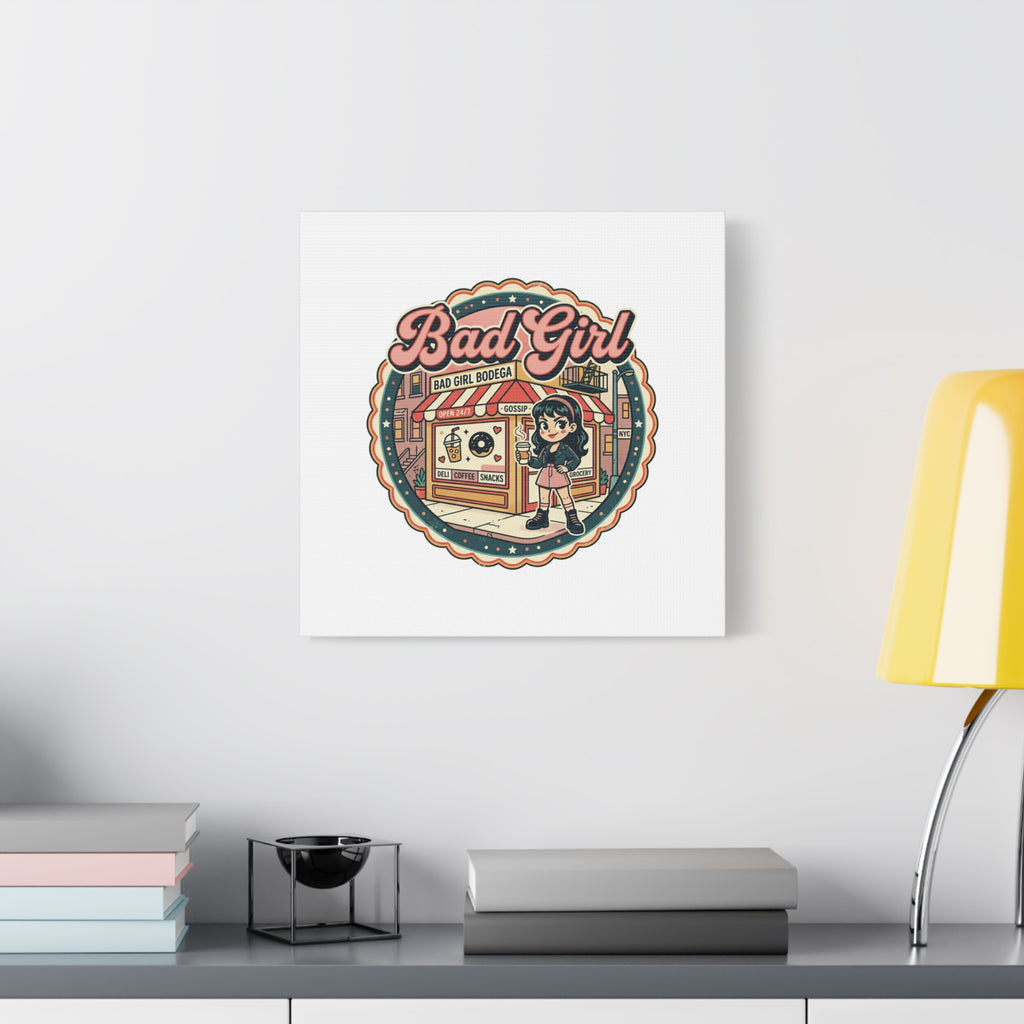 Bad Girl Bodega Canvas Print | Bodega, NYC, Y2K Corner Store Art