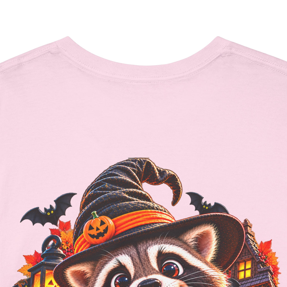Halloween Raccoon Tee — Cute Jack-o'-Lantern "Happy Halloween" Shirt