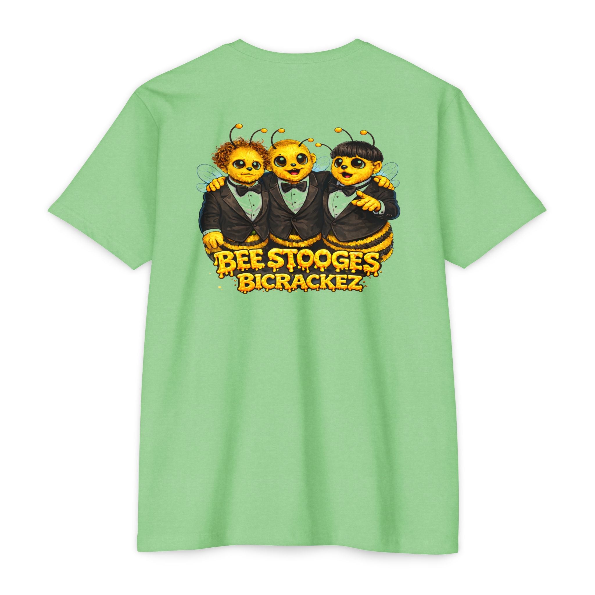 Bee Stooges Graphic T-Shirt — Bee Costume Trio "Bee Crackez" Vintage Band Tee